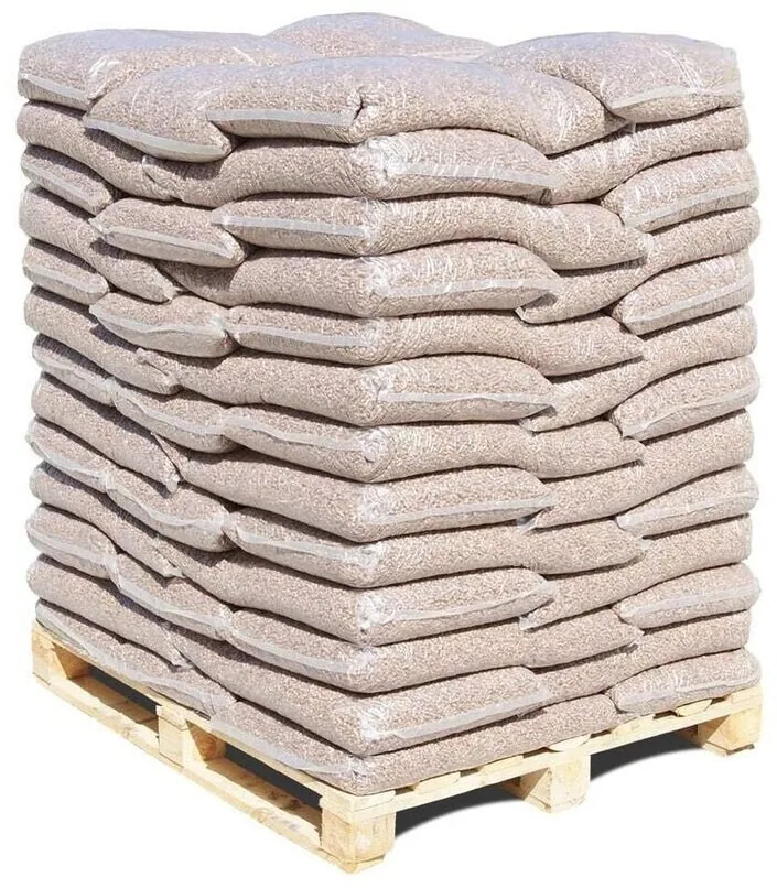 HOLZBRX Eichenholzpellets Hartholz 6 mm - 975 kg Palette (P005) – Bild 1 von 2