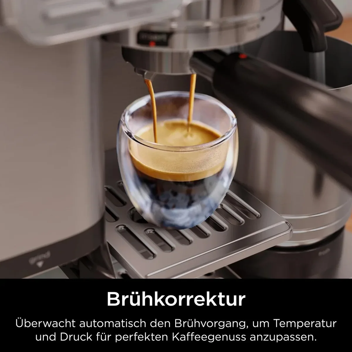 Siebträgermaschine Ninja Luxe Café Pro ES701EU mit 25 Mahlgraden und 2 l Wassertank