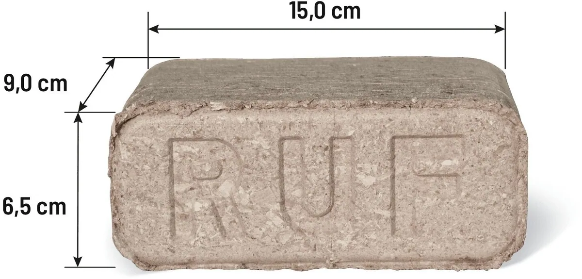 HEIZFUXX Red RUF Holzbriketts Fichte & Eiche - 960 kg Palette