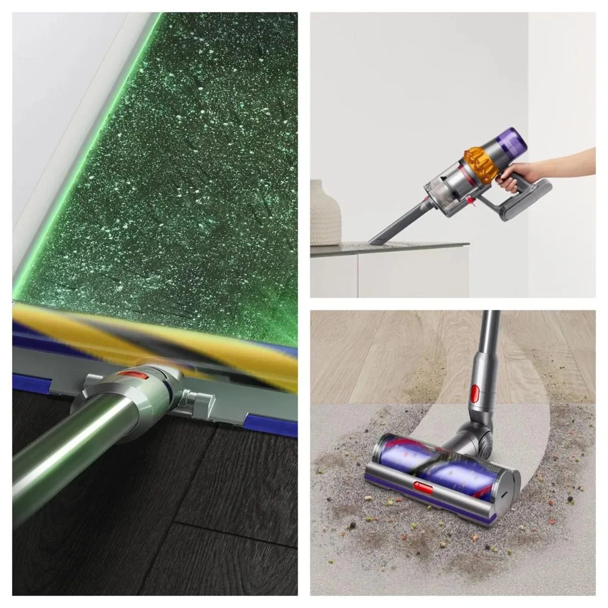 Akku-Stielsauger Dyson V15 Detect Absolute mit 240 AW Saugleistung und 0,76 l Staubbehälter