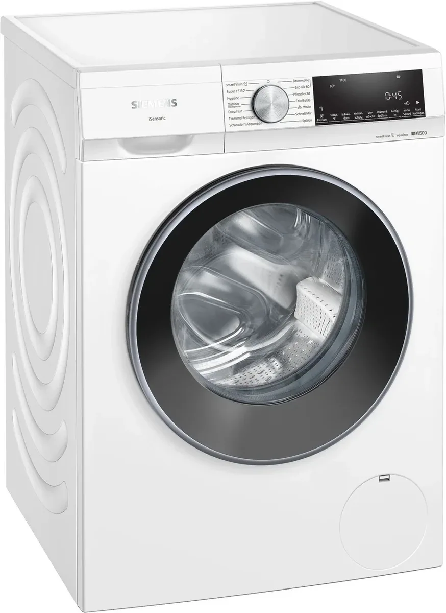 Waschmaschine Siemens WG44G2ZEM iQ500 mit 9 kg Füllmenge und Dampfprogramm smartFinish