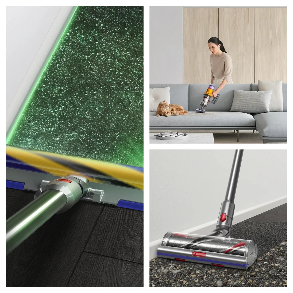 Akku-Staubsauger Dyson V12 Detect Slim Absolute mit 60 Min. Laufzeit und 2,4 kg Gewicht