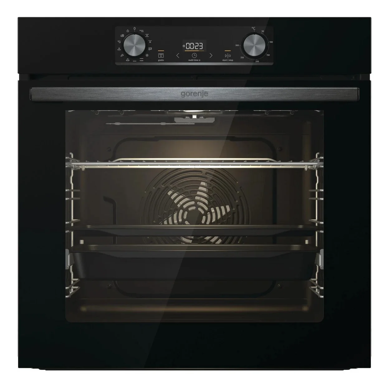 Backofen-Kombination Gorenje Black Induction Set 2 (BOS6737E06BG+GI6401BSC) mit 77 l Garraum und Top