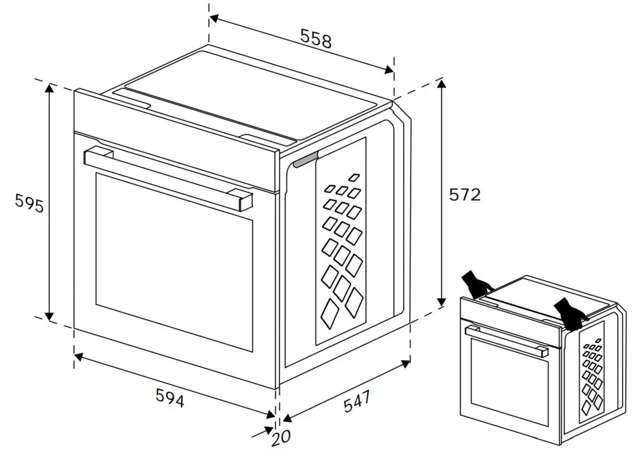 Einbauherdset Beko BBUM13329XS mit 72 l Backofen und Glaskeramikkochfeld