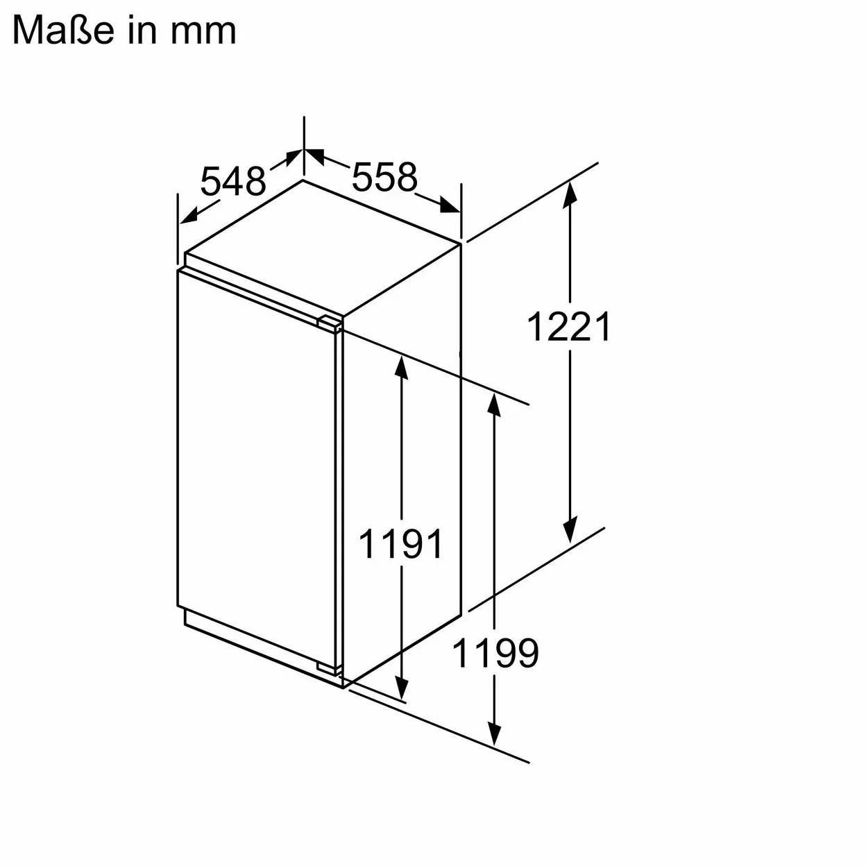 Einbaukühlschrank Siemens KI41RADD1 iQ500 mit 204 l Nutzinhalt und 29 dB (A)