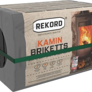 REKORD Braunkohlebriketts gepresst - 10 kg Paket (18 Stück)