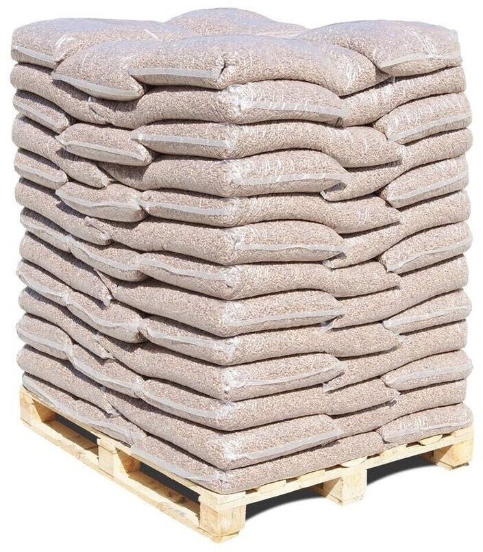 HOLZBRX Eichenholzpellets Hartholz 6 mm - 975 kg Palette (P005)