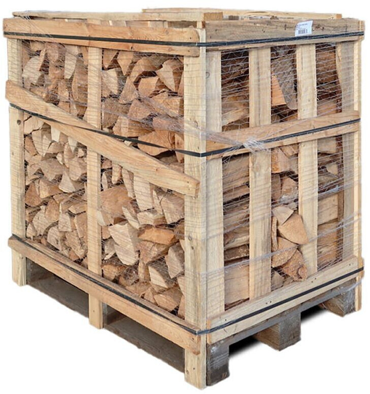 HOLZBRX Buchenkaminholz kammergetrocknet 25 cm - 2 RM / 3 SRM Palette