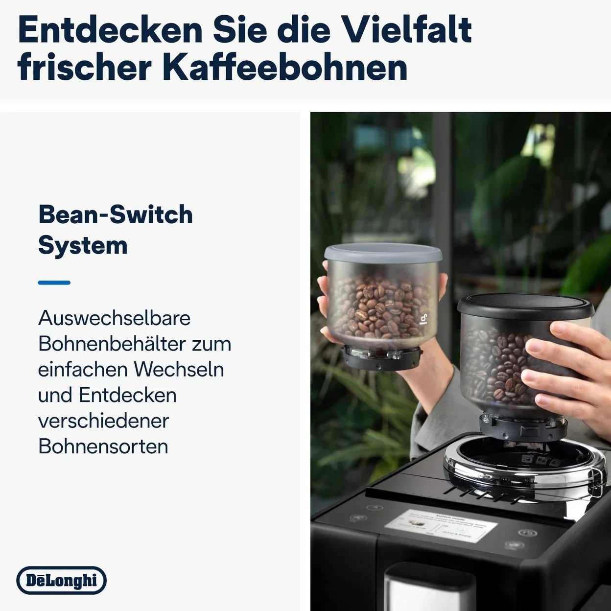 Kaffeevollautomat De'Longhi Rivelia EXAM440.55.B mit 2 Bohnenbehältern und 0,7 l Milchkaraffe