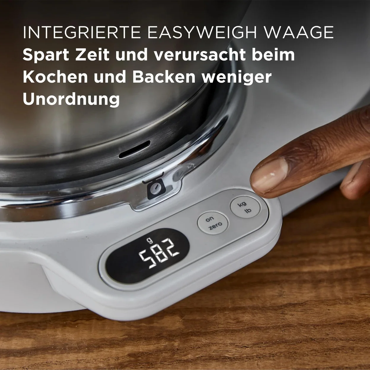 Küchenmaschine Kenwood Titanium Chef Baker KVC85.004SI mit integrierter Waage und 5-l-Edelstahlschüs
