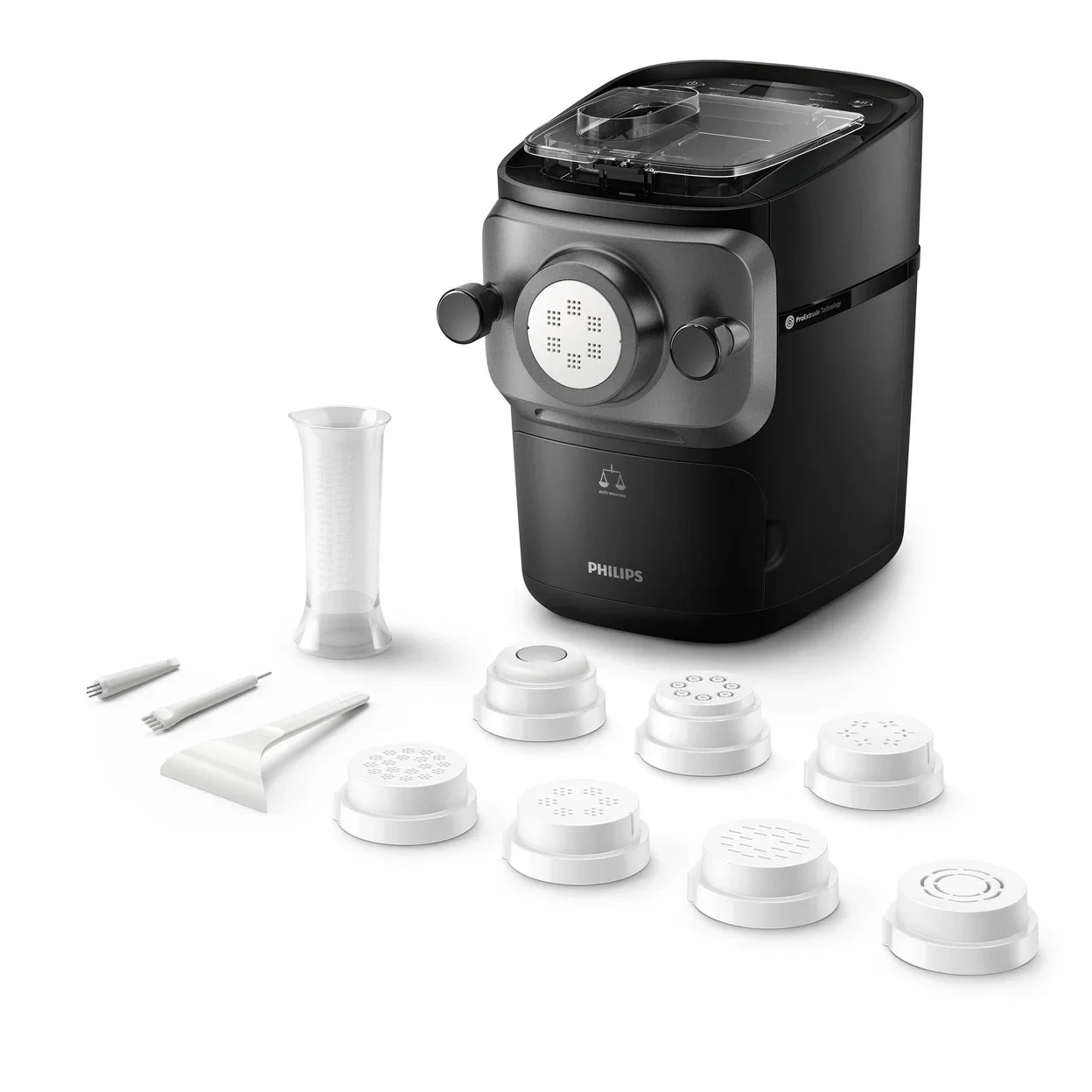 Nudelmaschine Philips HR2665/93 7000 Series mit 8 Formaufsätzen und 800 g Kapazität