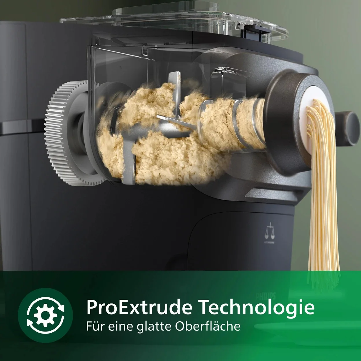 Nudelmaschine Philips HR2665/93 7000 Series mit 8 Formaufsätzen und 800 g Kapazität