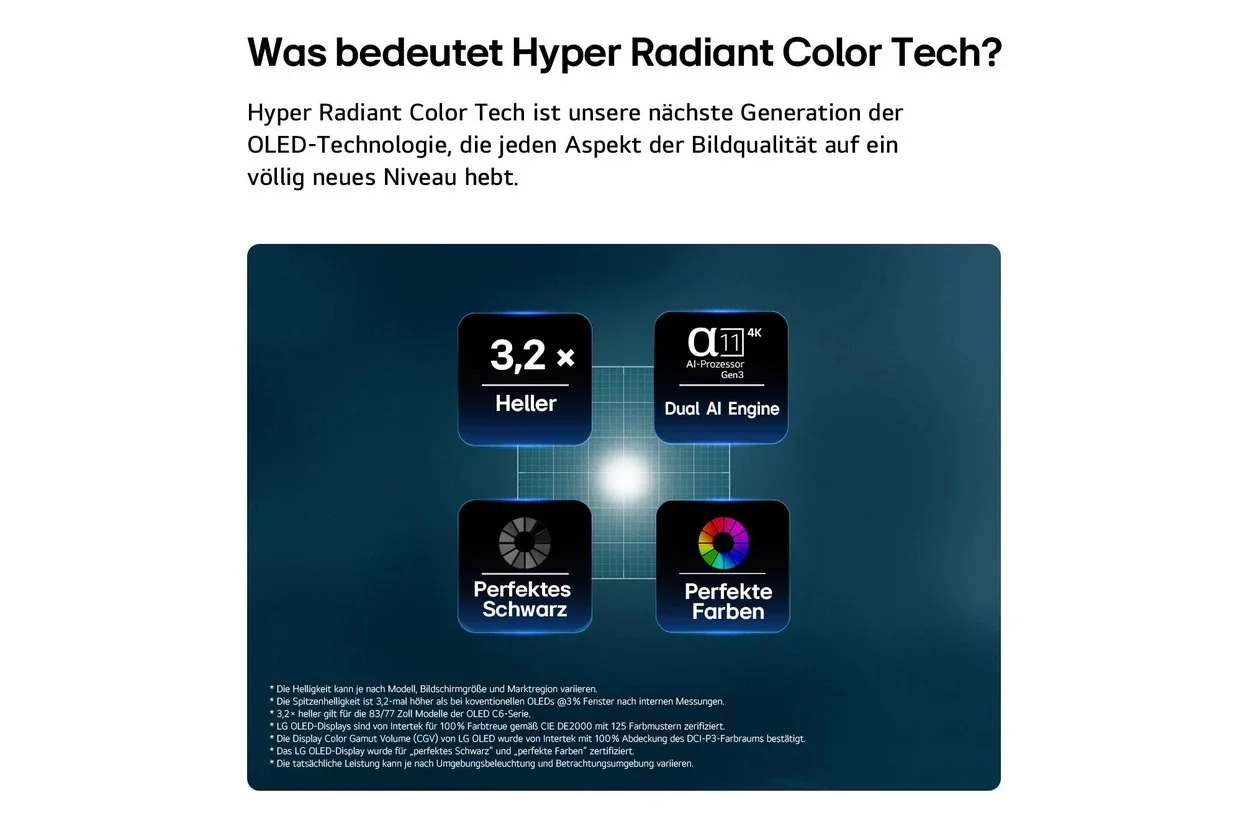 OLED-Fernseher LG OLED83C67LA mit 83 Zoll (210 cm) und Dolby Vision
