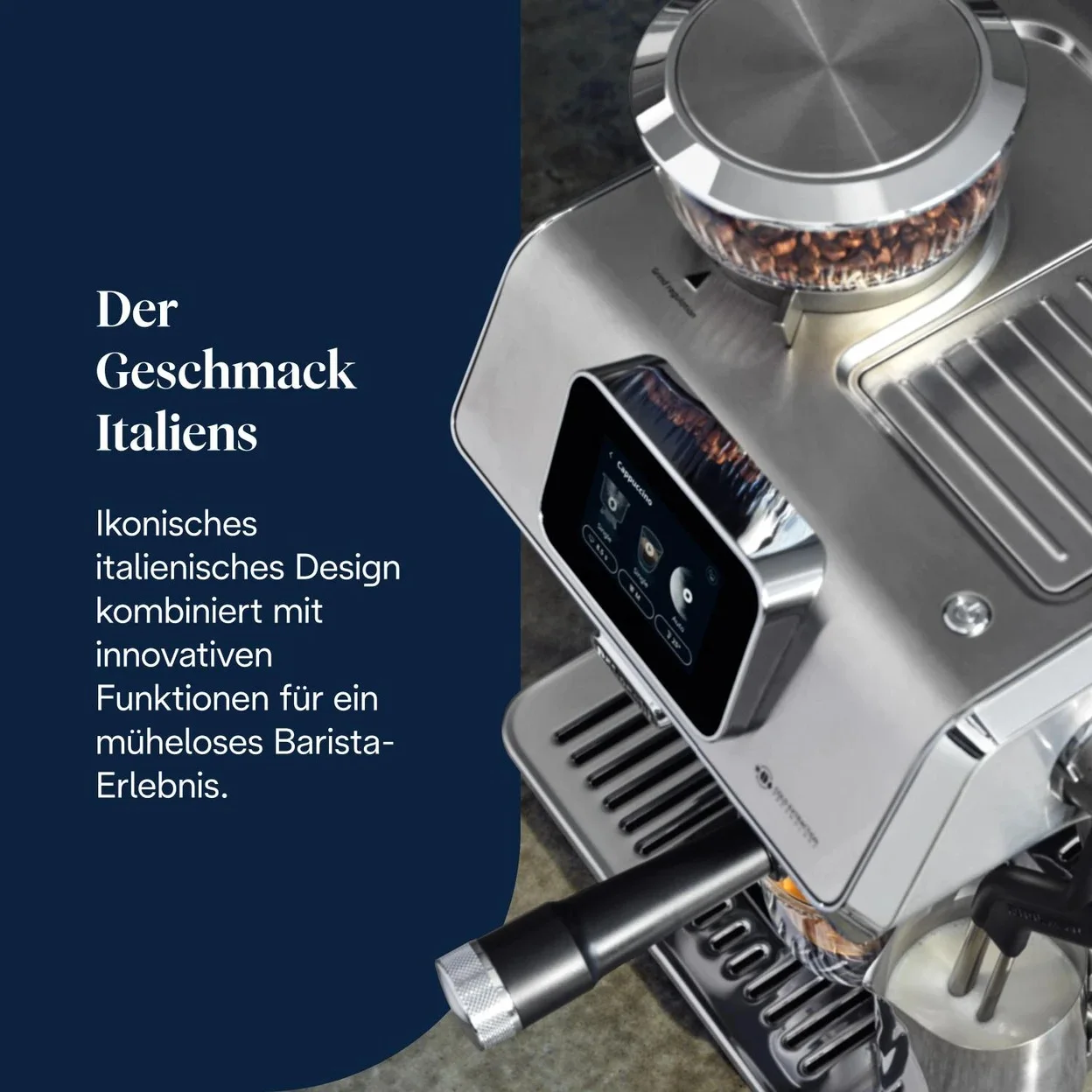 Siebträgermaschine De'Longhi La Specialista Touch EC9455.M mit Kegelmahlwerk und 1,7 l Wassertank