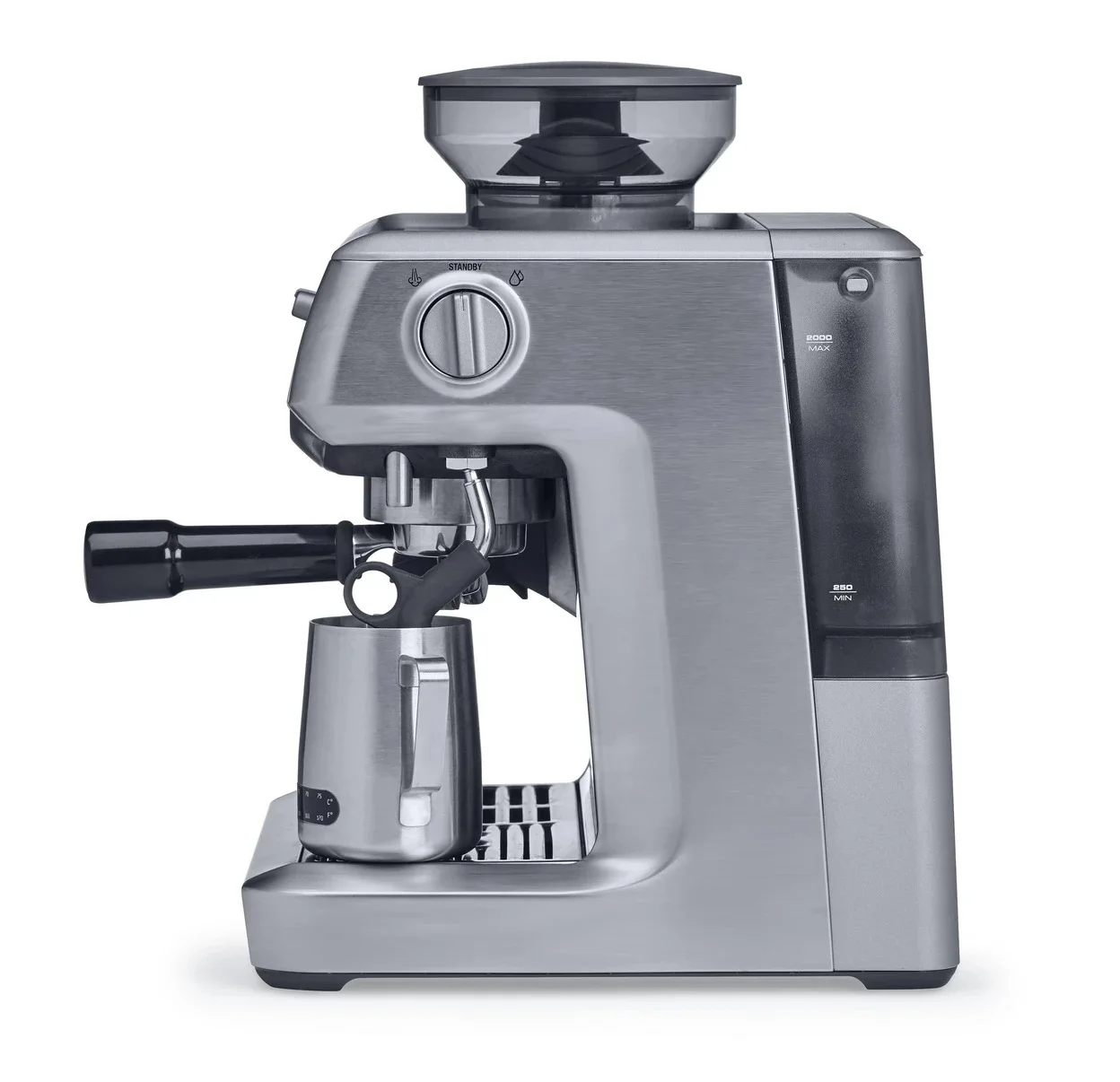 Siebträgermaschine Sage the Barista Express SES875BSS2EEU1A mit 15 bar Pumpendruck und 2 l Wassertan