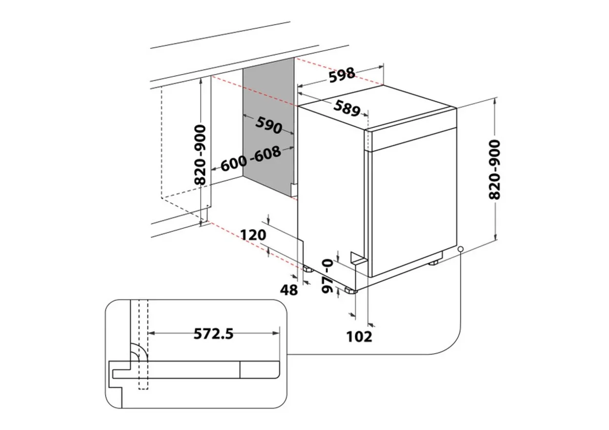 Unterbau-Geschirrspüler Bauknecht B0U D641A X mit 14 Maßgedecken und 41 dB (A)