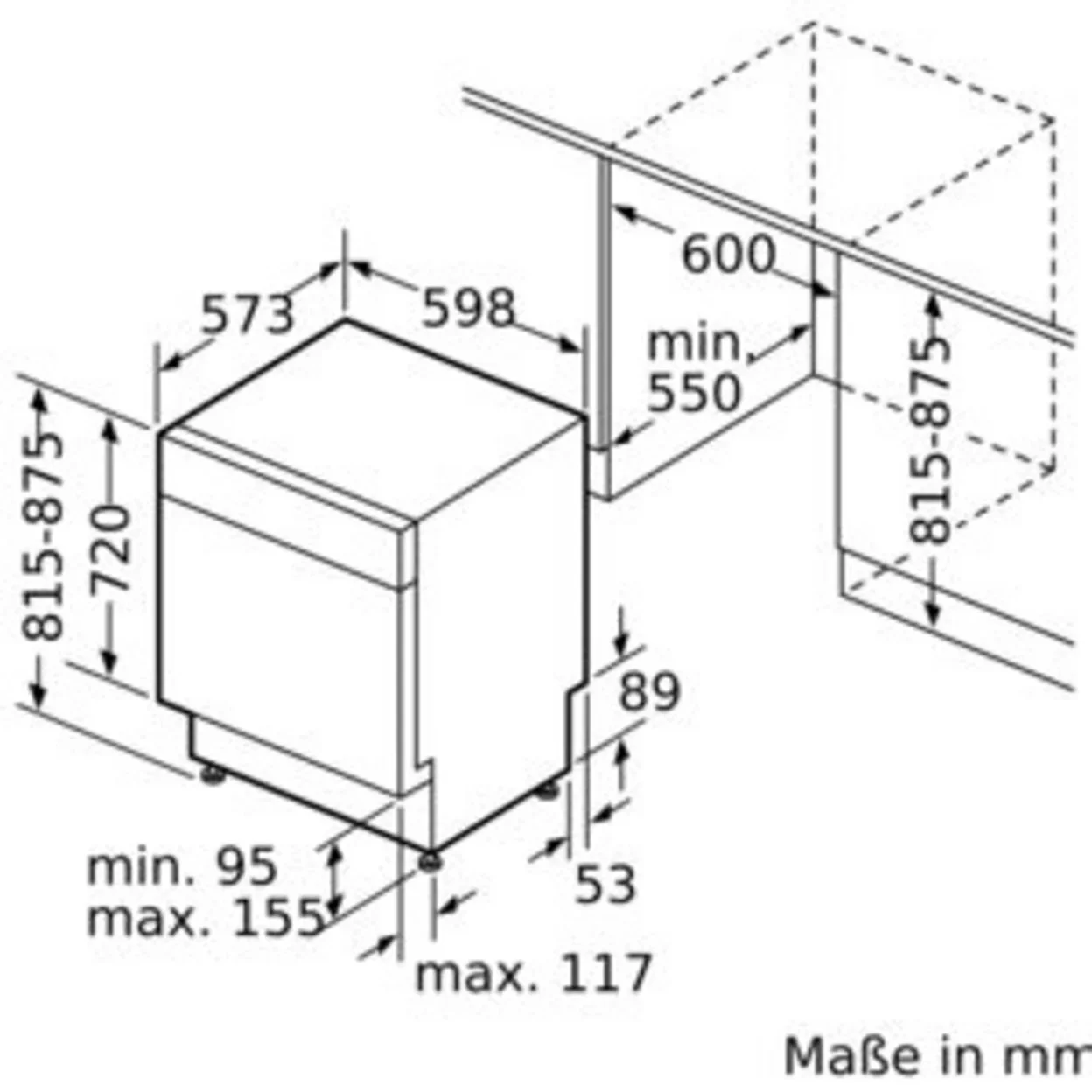 Unterbau-Geschirrspüler Bosch Serie 6 SMU6ZCS16E mit Zeolith-Trocknung und 14 Maßgedecken