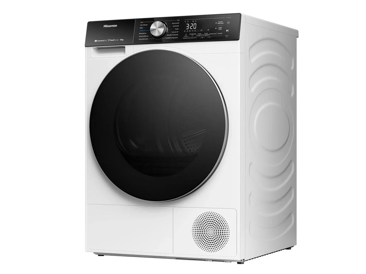 Wärmepumpentrockner Hisense DH5S102BW mit 10 kg Füllmenge und 52 cm Türöffnung
