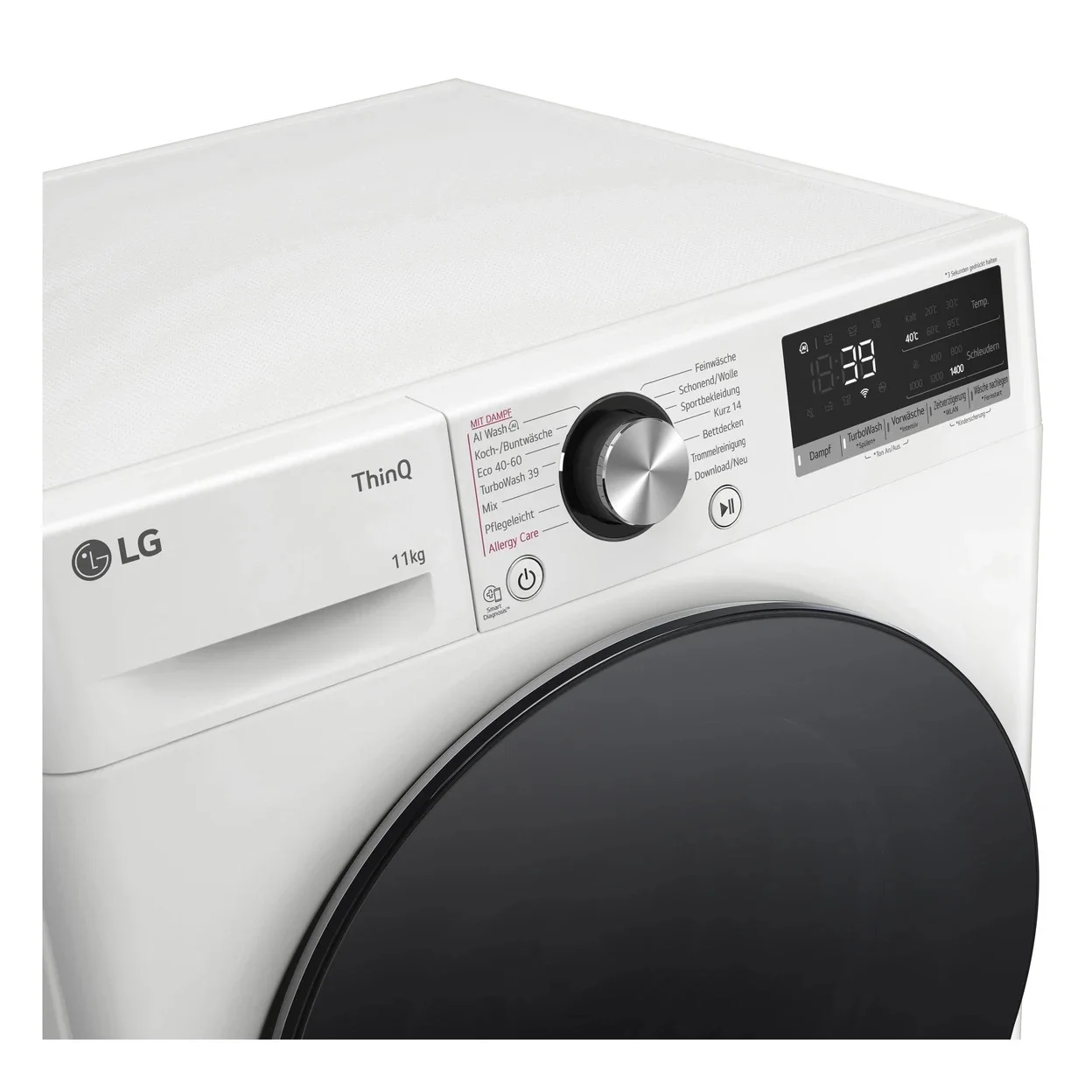 Waschmaschine LG F4WR701Y mit 11 kg Füllmenge und 1350 U/min Schleuderdrehzahl