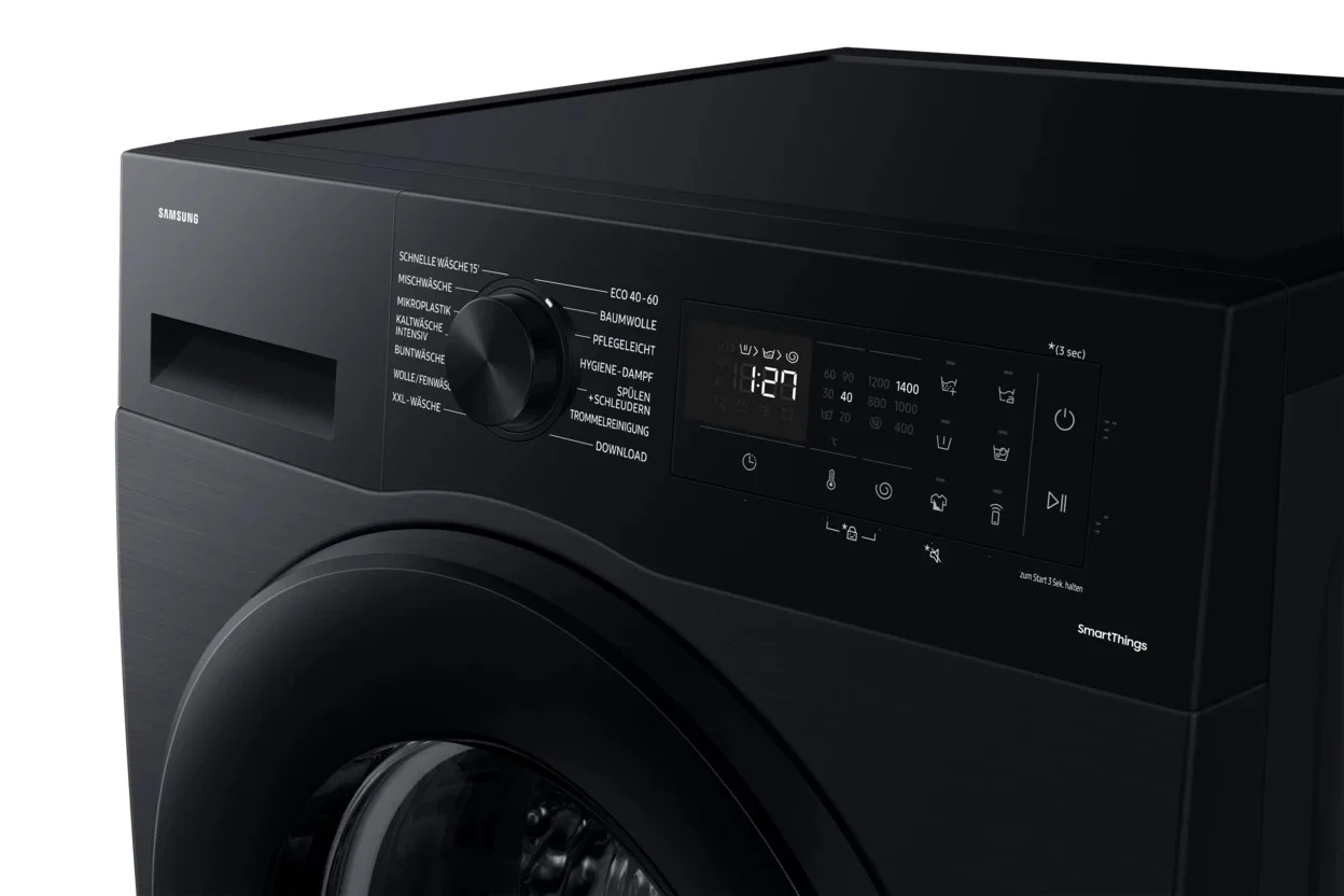 Waschmaschine Samsung WW90CGC04AABEG mit 9 kg Füllmenge und Hygiene-Dampfprogramm